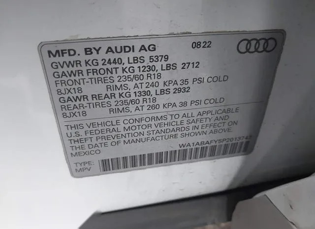 WA1ABAFY5P2013742 2023 2023 Audi Q5- Premium 40 Tfsi Quattr 9