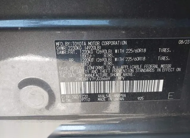 JTME6RFV7PJ036669 2023 2023 Toyota RAV4- Hybrid Xse 9