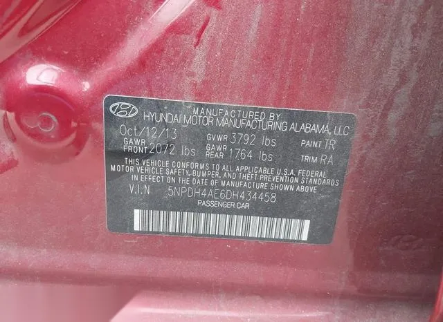 5NPDH4AE6DH434458 2013 2013 Hyundai Elantra- Gls 9