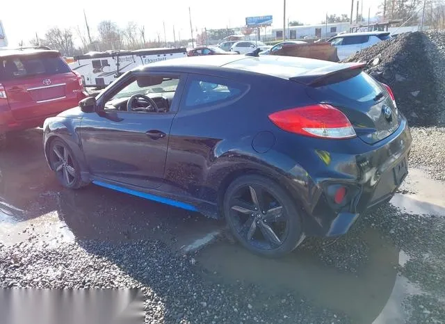 KMHTC6AE9EU195920 2014 2014 Hyundai Veloster- Turbo W/Blue 3