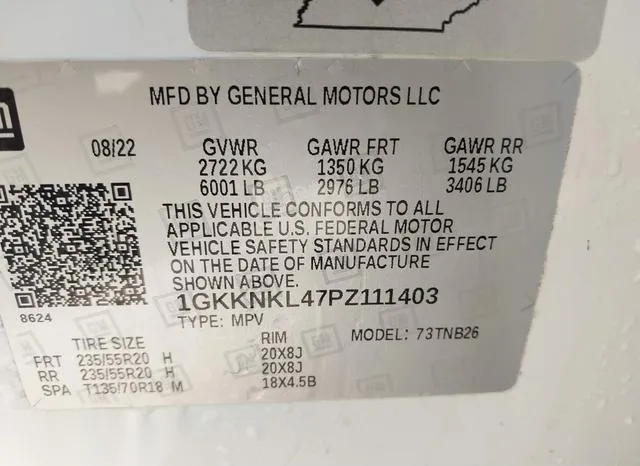 1GKKNKL47PZ111403 2023 2023 GMC Acadia- Fwd Sle 9