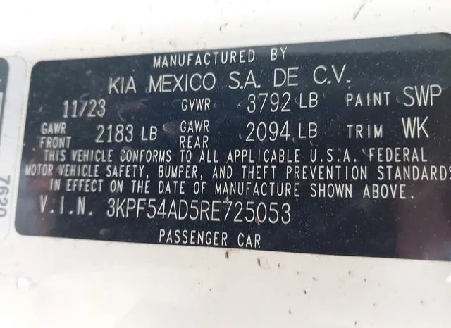 3KPF54AD5RE725053 2024 2024 KIA Forte- Gt-Line 9