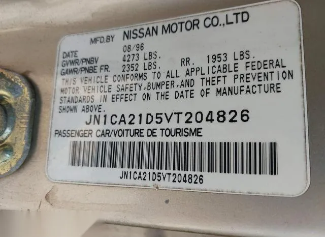 JN1CA21D5VT204826 1997 1997 Nissan Maxima- Gle/Gxe/Se 9