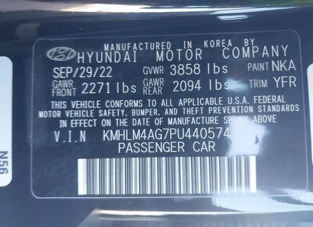 KMHLM4AG7PU440574 2023 2023 Hyundai Elantra- Sel 9