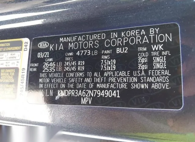 KNDPR3A62N7949041 2022 2022 KIA Sportage- Sx Turbo 9