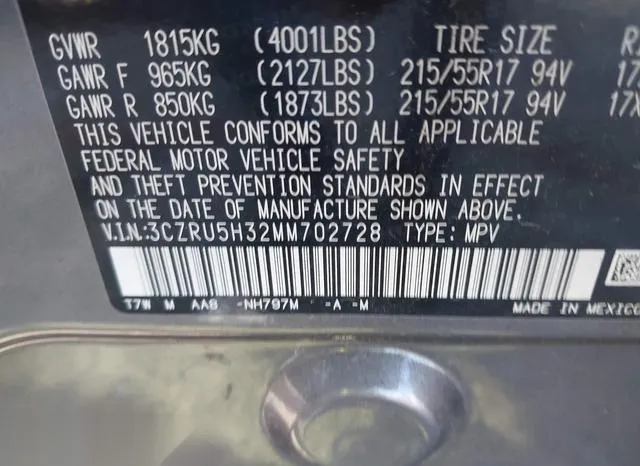 3CZRU5H32MM702728 2021 2021 Honda HR-V- 2Wd Lx 9