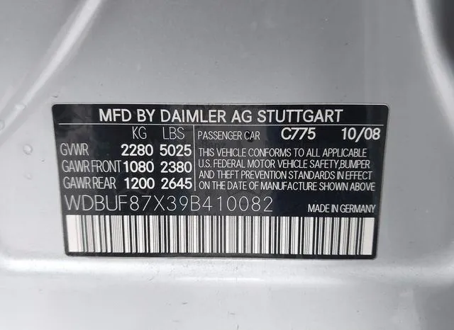 WDBUF87X39B410082 2009 2009 Mercedes-Benz E 350- 4Matic 9