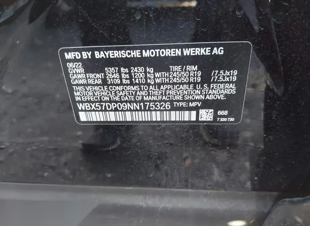 WBX57DP09NN175326 2022 2022 BMW X3- Xdrive30I 9