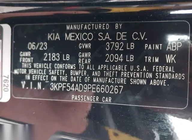 3KPF54AD9PE660267 2023 2023 KIA Forte- Gt-Line 9