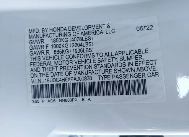 19UDE4H6XPA000838 2023 2023 Acura Integra- A-Spec W/ Techno 9