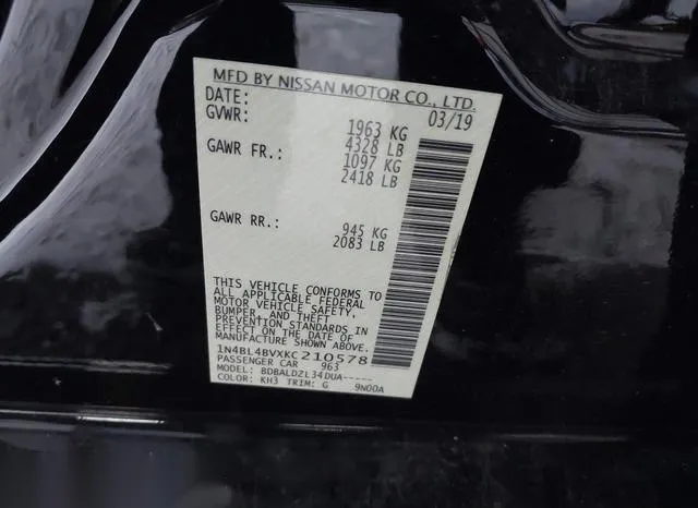 1N4BL4BVXKC210578 2019 2019 Nissan Altima- 2-5 S 9