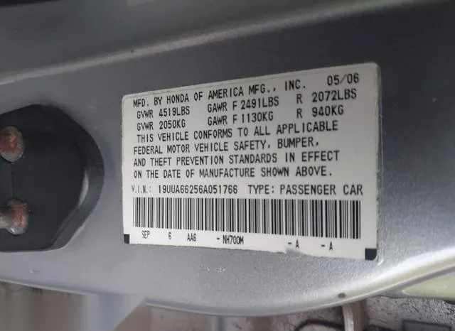 19UUA66256A051766 2006 2006 Acura TL 9