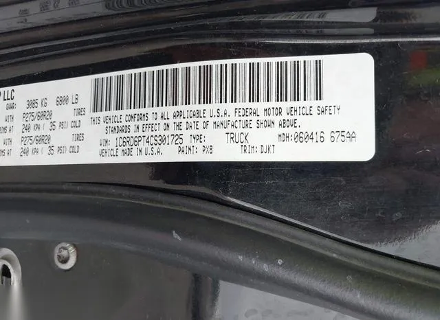 1C6RD6PT4CS301725 2012 2012 RAM 1500- Laramie Longhorn/Limi 9