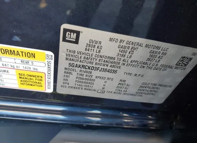 5GAKRCKD3FJ384036 2015 2015 Buick Enclave- Premium 9