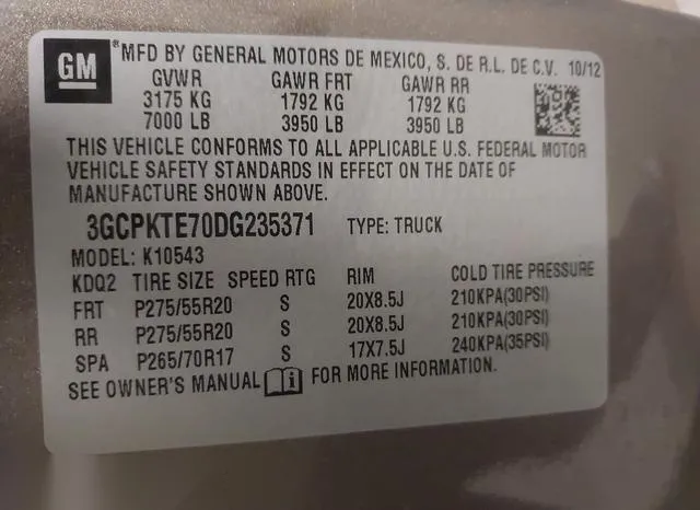 3GCPKTE70DG235371 2013 2013 Chevrolet Silverado 1500- Ltz 9