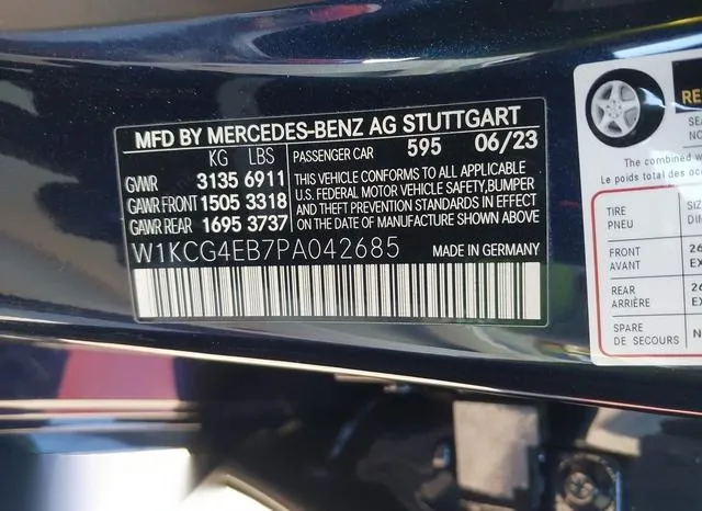 W1KCG4EB7PA042685 2023 2023 Mercedes-Benz EQS 580- 4Matic 9