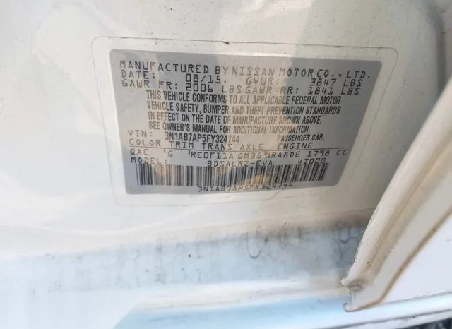 3N1AB7AP5FY324744 2015 2015 Nissan Sentra- SR 9