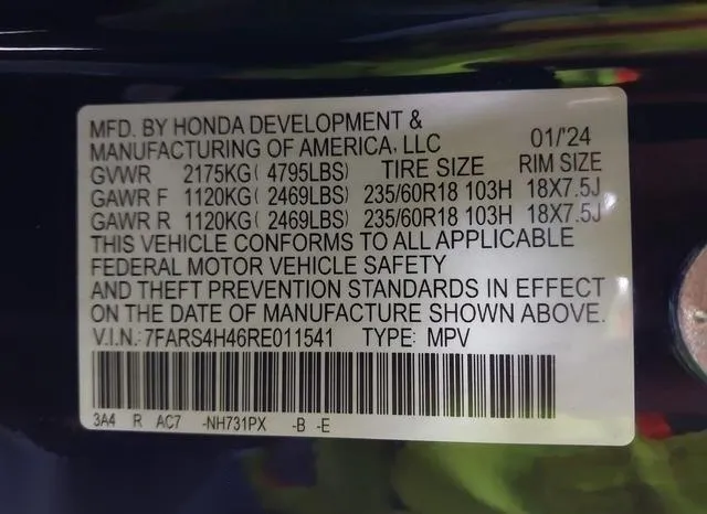 7FARS4H46RE011541 2024 2024 Honda CR-V- Ex Awd 9