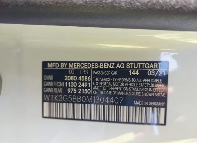 W1K3G5BB0MJ304407 2021 2021 Mercedes-Benz AMG A 35- 4Matic 9