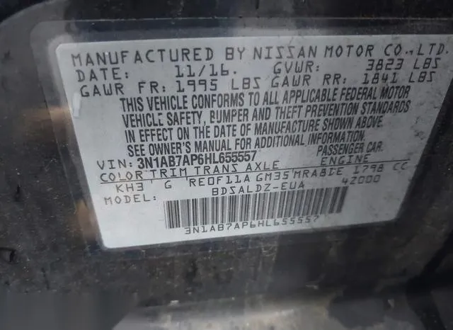 3N1AB7AP6HL655557 2017 2017 Nissan Sentra- SV 9