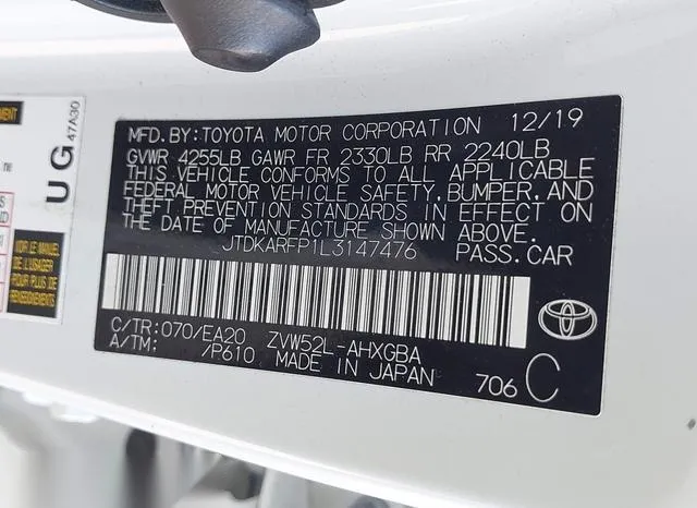 JTDKARFP1L3147476 2020 2020 Toyota Prius- Prime Xle 9