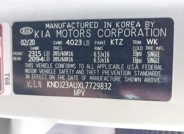 KNDJ23AUXL7729832 2020 2020 KIA Soul- LX 9