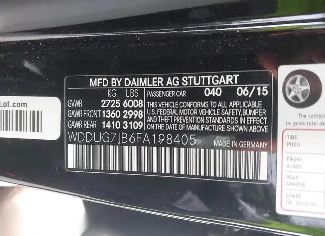 WDDUG7JB6FA198405 2015 2015 Mercedes-Benz S 63 AMG- 4Matic 9