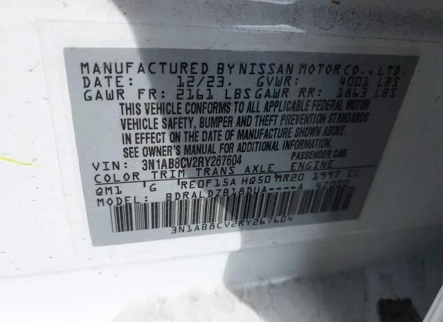 3N1AB8CV2RY267604 2024 2024 Nissan Sentra- Sv Xtronic Cvt 9