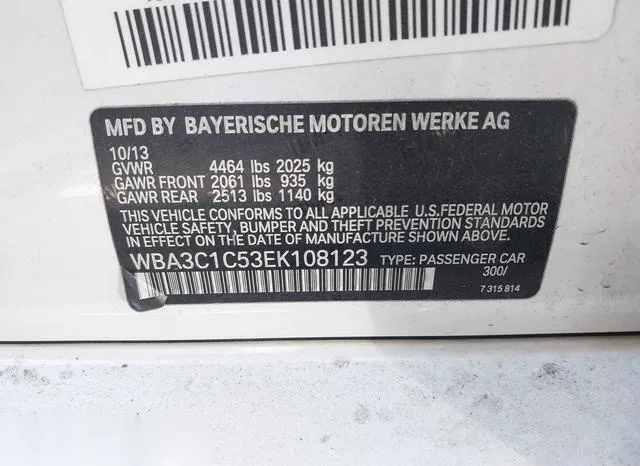 WBA3C1C53EK108123 2014 2014 BMW 3 Series- 328I 9