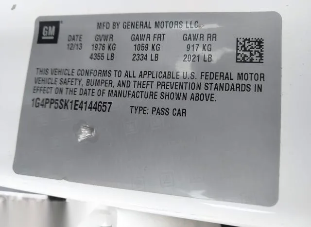 1G4PP5SK1E4144657 2014 2014 Buick Verano 9