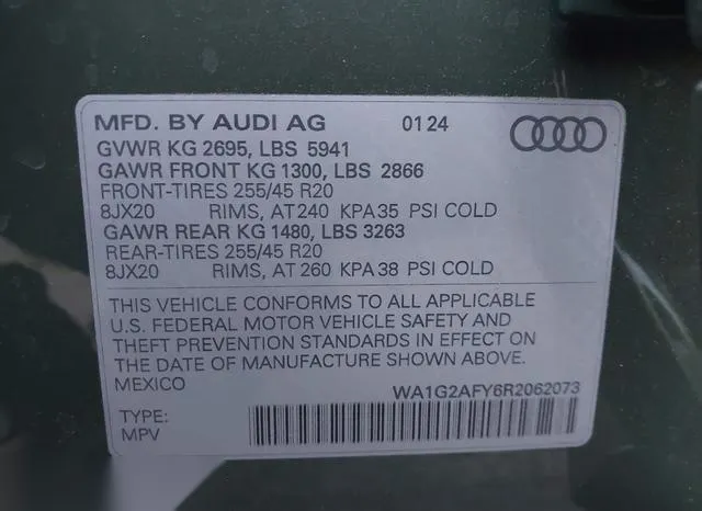 WA1G2AFY6R2062073 2024 2024 Audi Q5- Premium 55 Tfsi E S Li 9