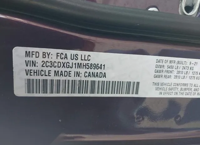 2C3CDXGJ1MH589641 2021 2021 Dodge Charger- Scat Pack Widebo 9