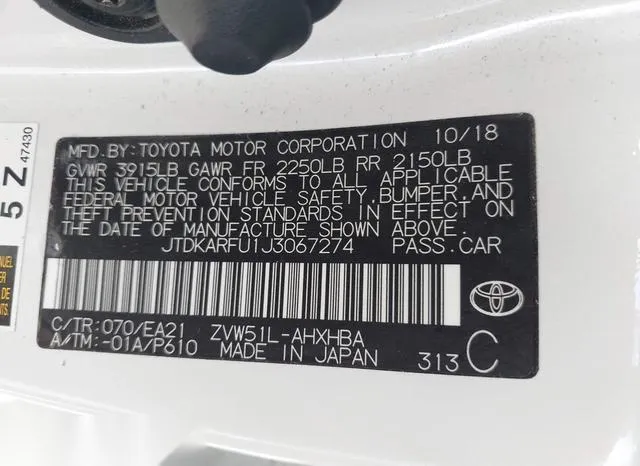 JTDKARFU1J3067274 2018 2018 Toyota Prius- Four/Four Touring 9