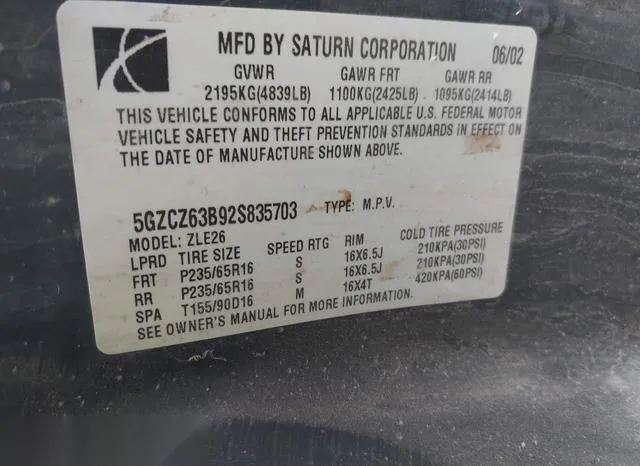 5GZCZ63B92S835703 2002 2002 Saturn Vue- V6 9