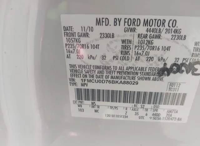 1FMCU0D76BKA88029 2011 2011 Ford Escape- Xlt 9