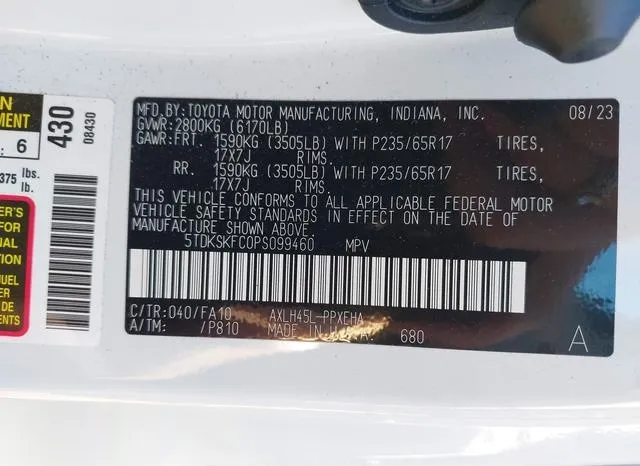 5TDKSKFC0PS099460 2023 2023 Toyota Sienna- LE 9