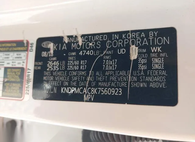 KNDPMCAC8K7560923 2019 2019 KIA Sportage- LX 9