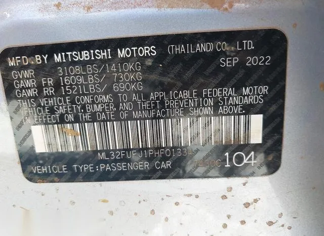 ML32FUFJ1PHF01334 2023 2023 Mitsubishi Mirage- G4 Black Edi 9