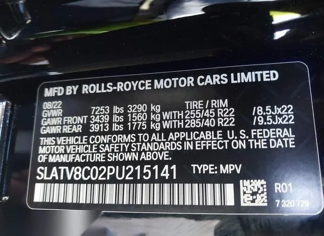 SLATV8C02PU215141 2023 2023 Rolls-Royce Cullinan 9