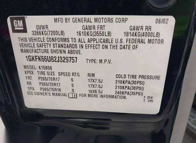 1GKFK66U82J329757 2002 2002 GMC Yukon Xl 1500- Denali 9