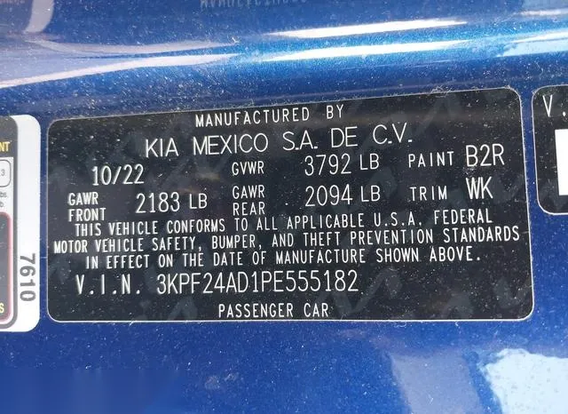 3KPF24AD1PE555182 2023 2023 KIA Forte- Lxs 9