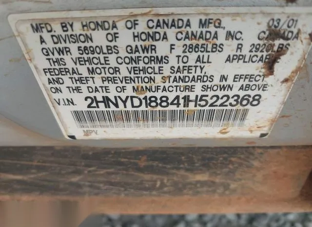 2HNYD18841H522368 2001 2001 Acura MDX 9