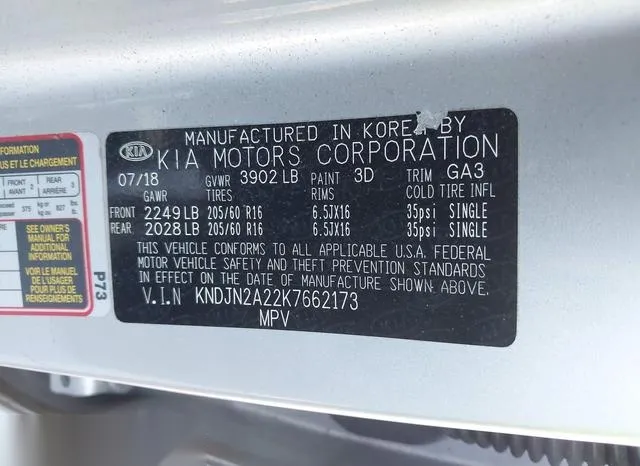 KNDJN2A22K7662173 2019 2019 KIA Soul 9