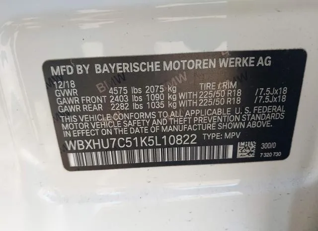 WBXHU7C51K5L10822 2019 2019 BMW X1- Sdrive28I 9