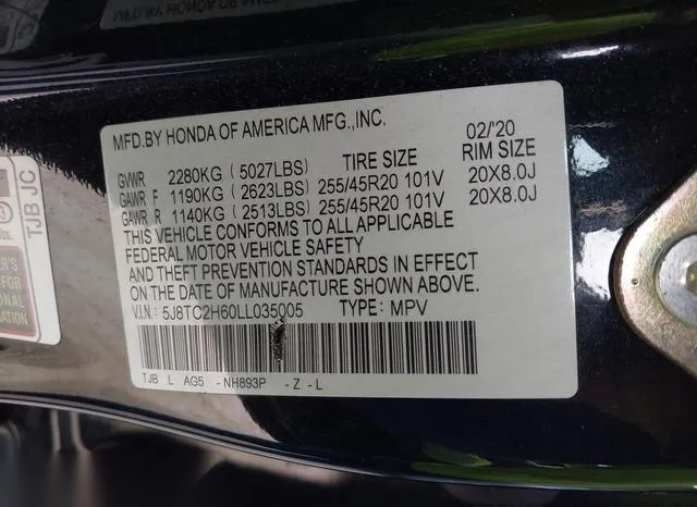 5J8TC2H60LL035005 2020 2020 Acura RDX- A-Spec Package 9