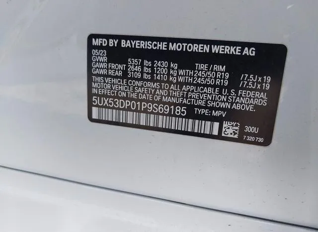 5UX53DP01P9S69185 2023 2023 BMW X3- Xdrive30I 9