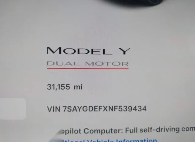 7SAYGDEFXNF539434 2022 2022 Tesla Model Y- Performance Dual 10