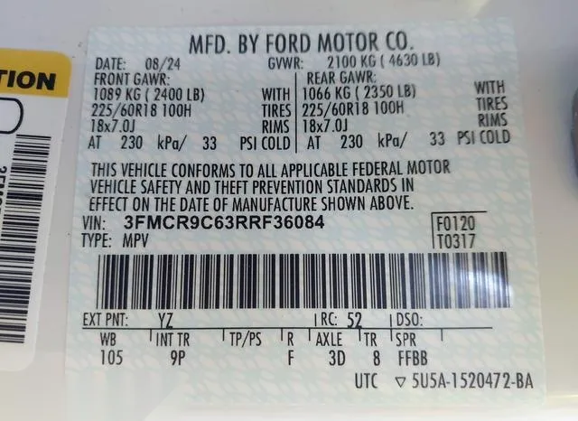 3FMCR9C63RRF36084 2024 2024 Ford Bronco Sport- Outer Banks 9