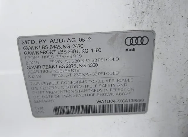 WA1LFAFPXCA139888 2012 2012 Audi Q5- 2-0T Premium 9