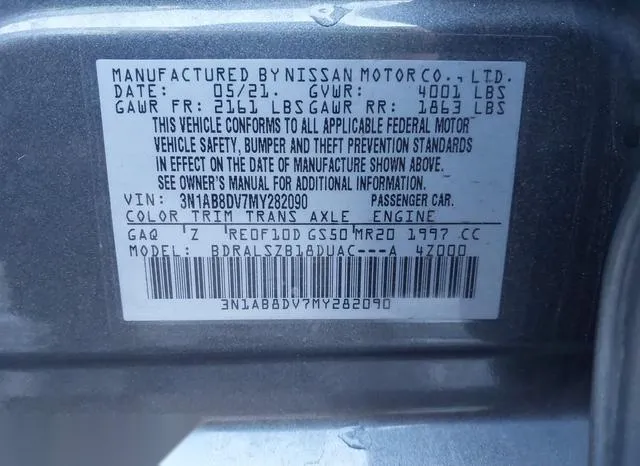 3N1AB8DV7MY282090 2021 2021 Nissan Sentra- Sr Xtronic Cvt 9